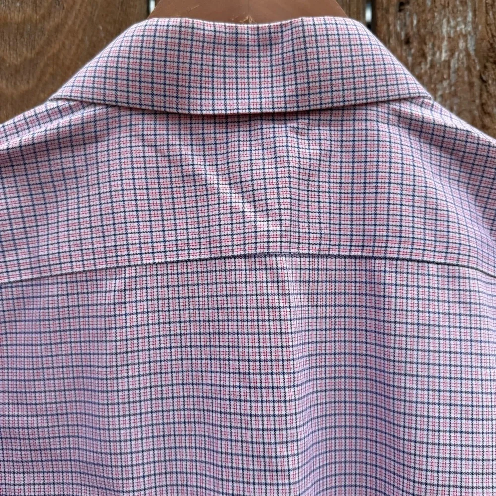 BANANA REPUBLIC Men's Blue Red Plaid Long Sleeve Button Down Shirt Medium Tall